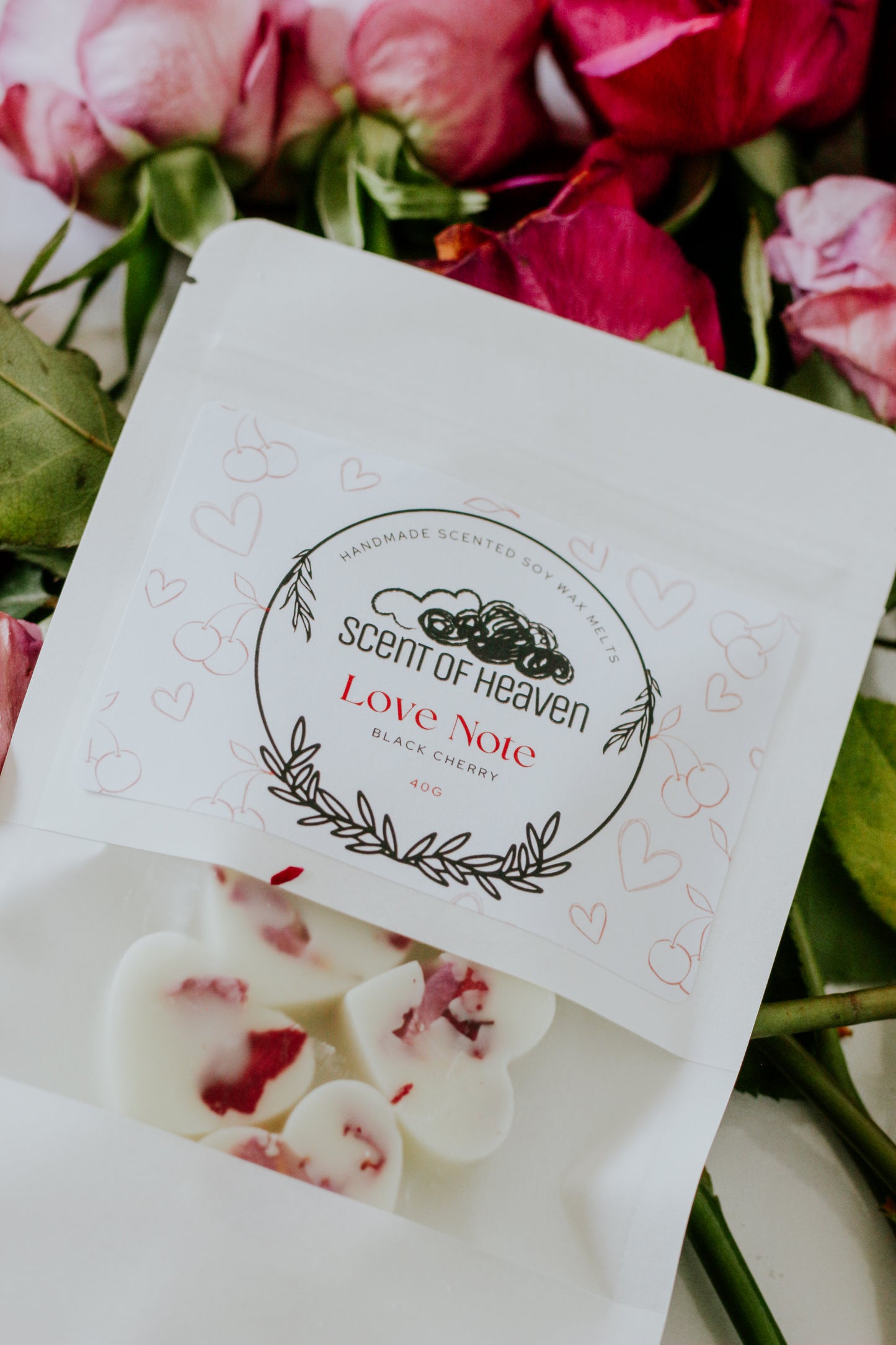 Love Note - Black Cherry Scented Wax Melts (6)