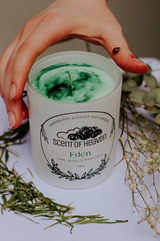 Eden - Lime, Basil & Mandarin Scented Soy Candle