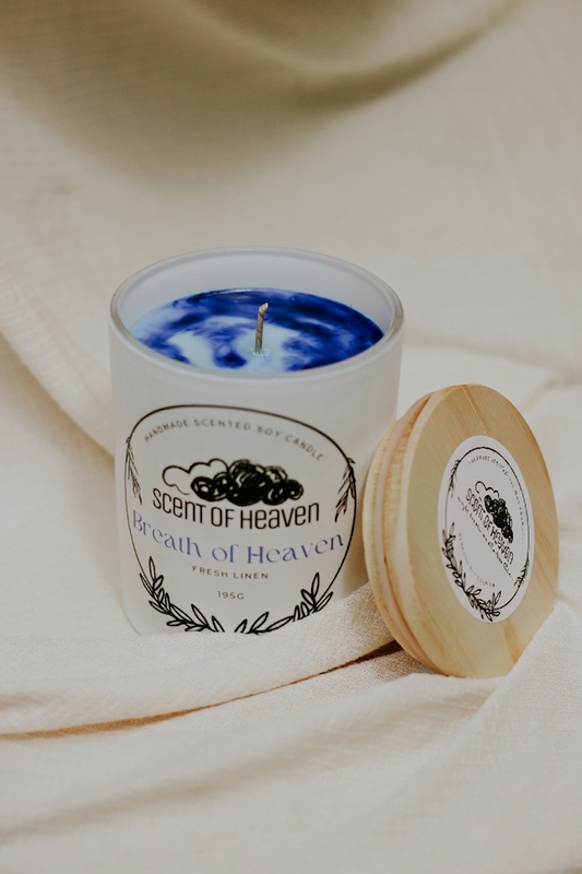 Breath of Heaven - Fresh Linen Scented Soy Candle