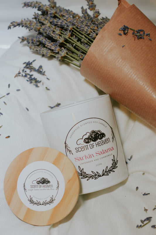 Sarkin Salama - Lavender & Chamomile Scented Candle