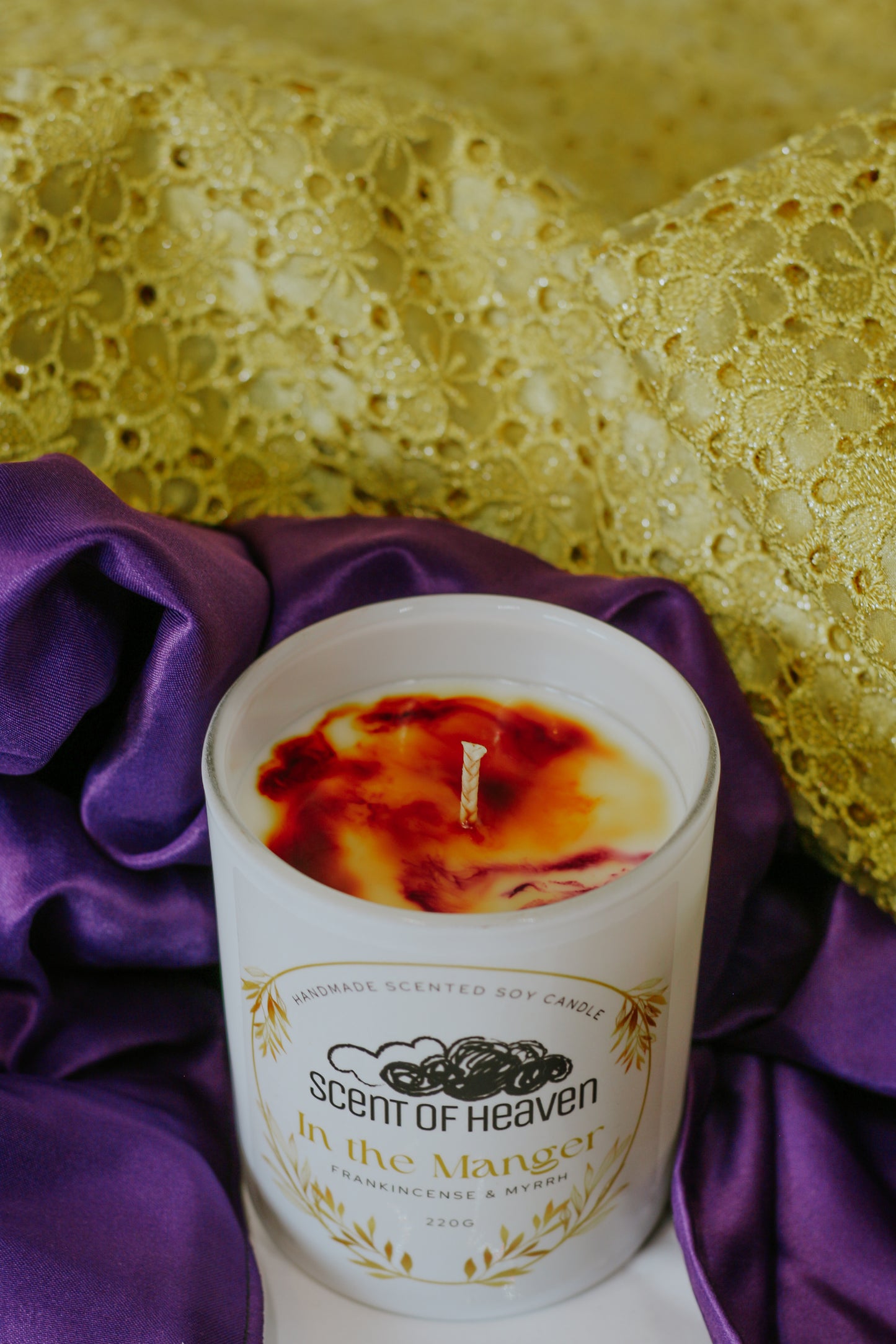 In the Manger - Frankincense and Myrhh Scented Soy Candle