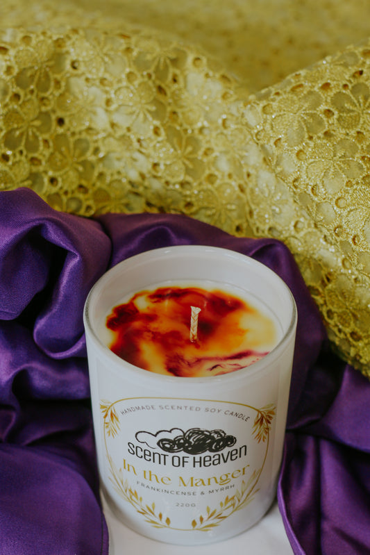 In the Manger - Frankincense and Myrhh Scented Soy Candle