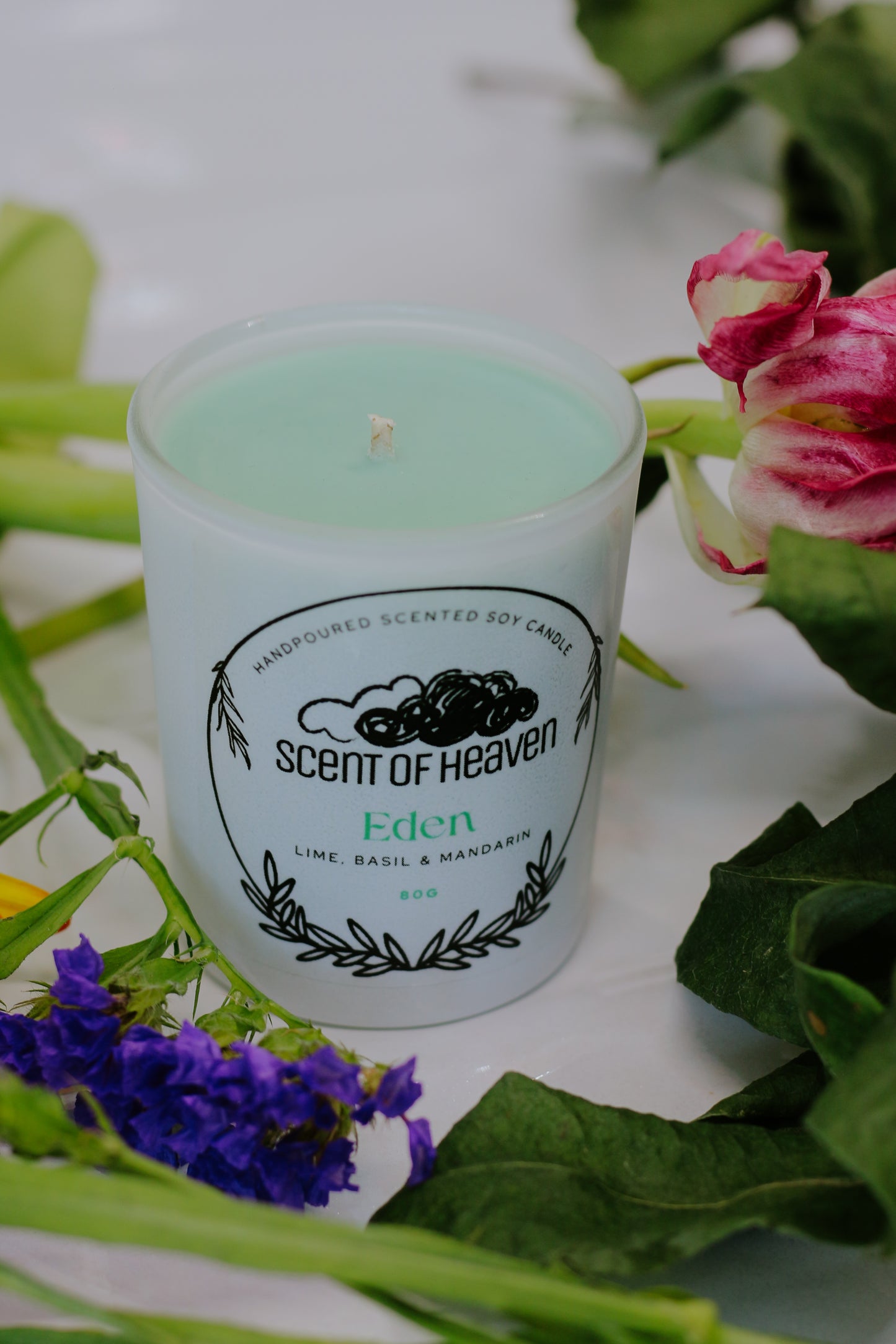 Eden - Lime, Basil & Mandarin Scented Soy Candle