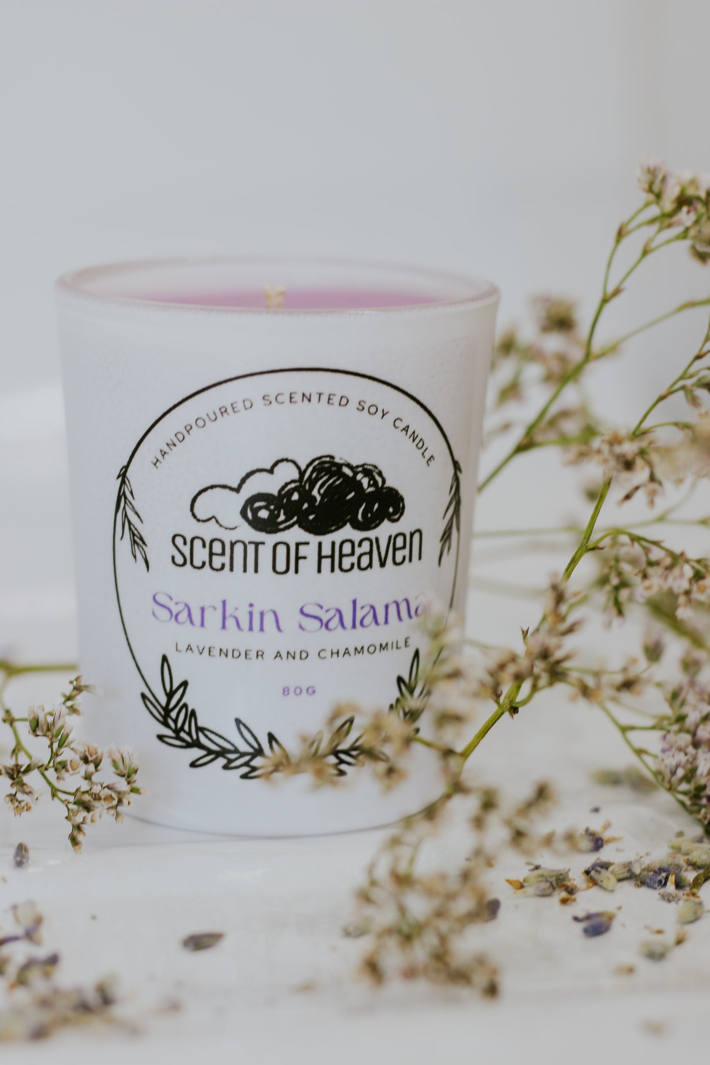 Sarkin Salama - Lavender & Chamomile Scented Soy Candle